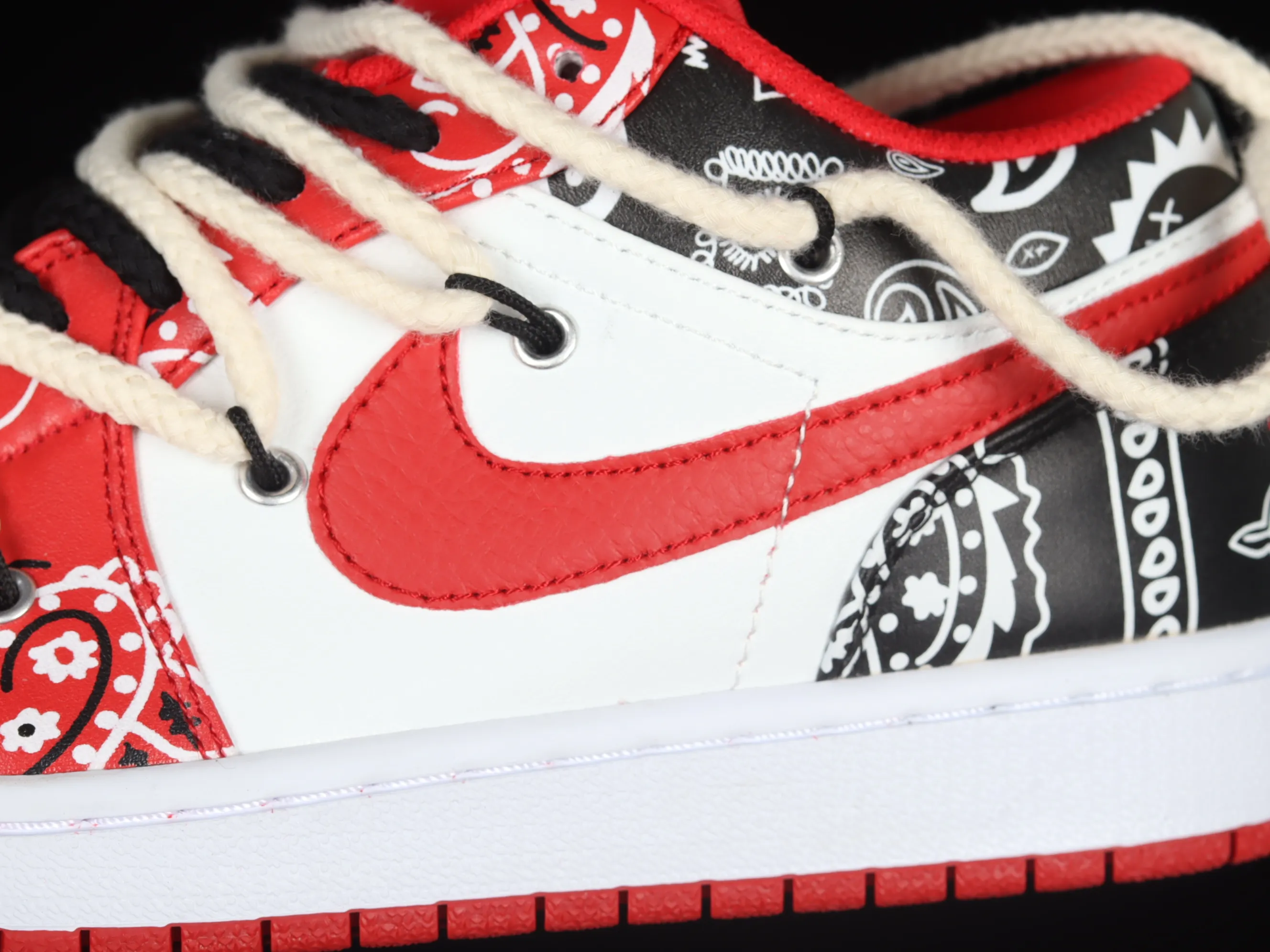 All categories Air Jordan Jordan series basketball shoes Air Jordan 1 Low Air Jordan 1 Low AJ1 Joe 1 customized version Vibe flavor deconstruction sports culture basketball shoes DC0774-840
